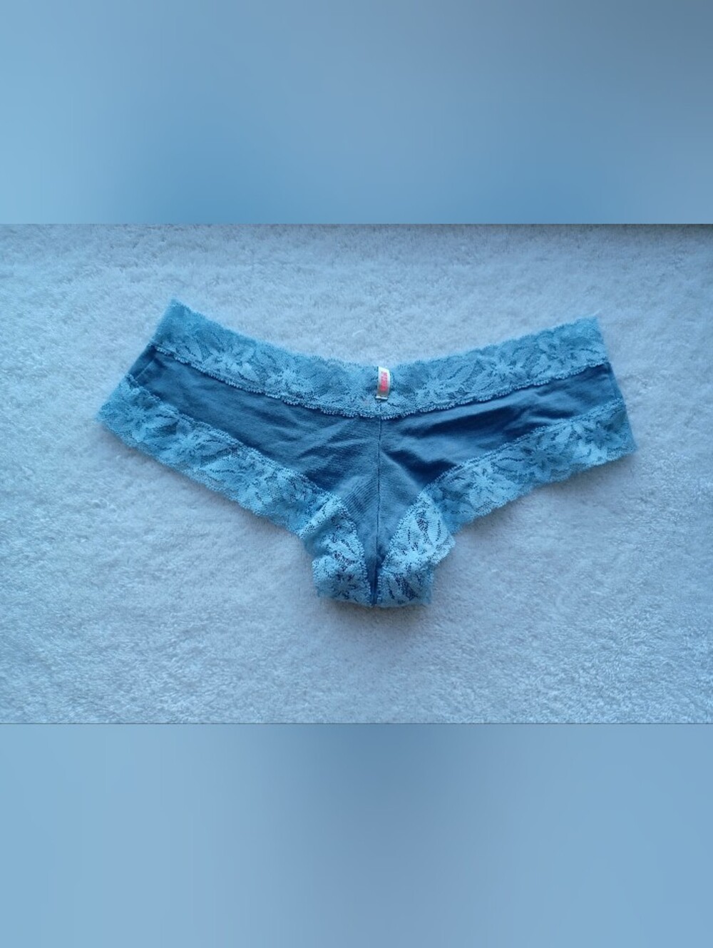 PINK Victoria's Secret Light Blue Cheeky Panty, Size XS - Picture 7 of 11